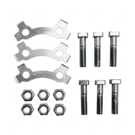 Tornillos de catarina NS200 KMS de la marca KM Motos, resistentes y duraderos, en imagen sobre fondo neutro.