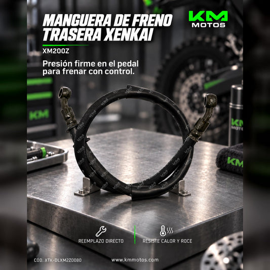 MANGUERA DE FRENO TRASERA XM200Z XENKAI — XTK-DLXM2Z0080 | KM Motos