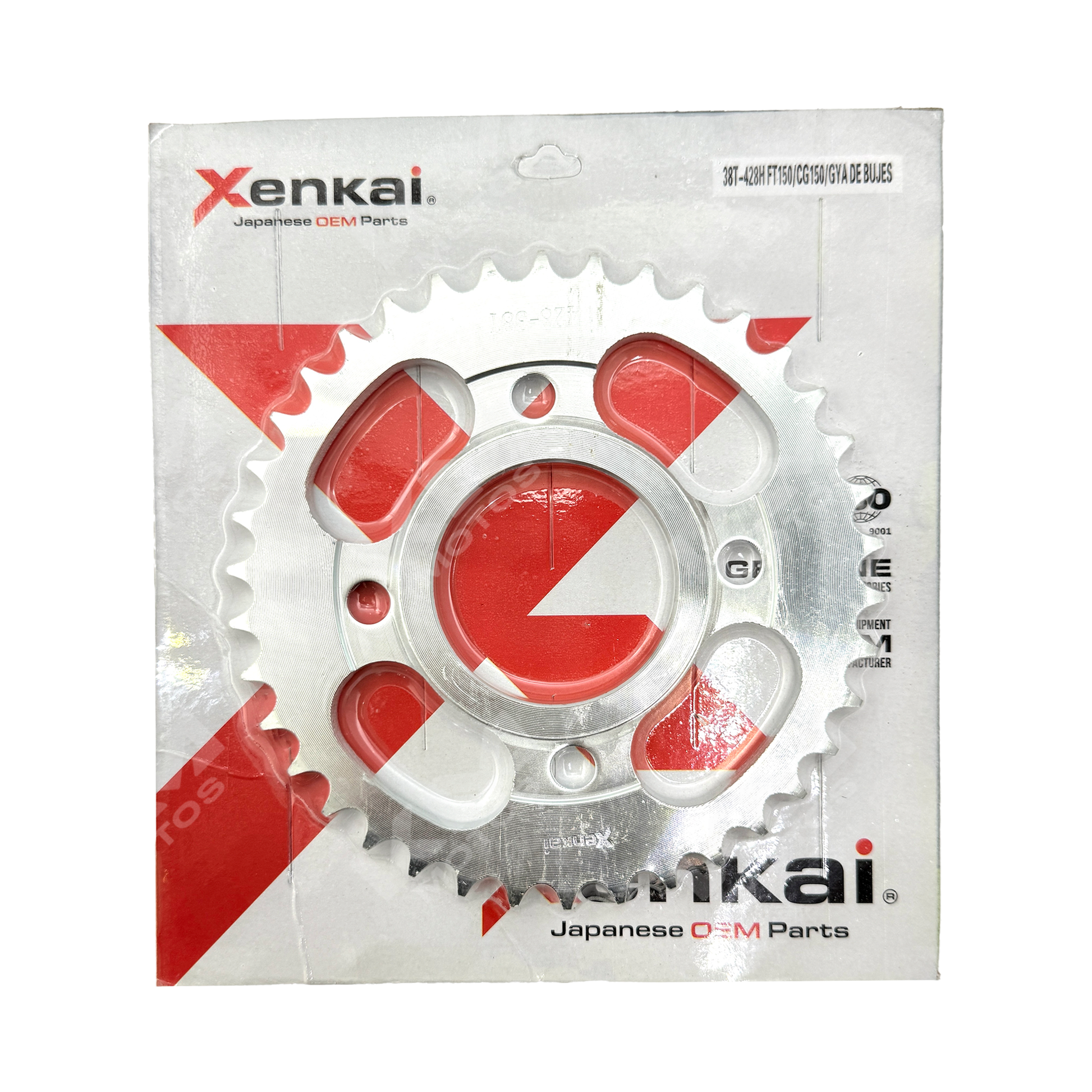 Catarina XENKAI modelo 38T/428H FT150/CG150/GYA, pieza de repuesto para maquinaria agrícola, en color gris con detalles metálicos
