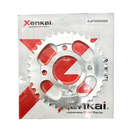 Bujes XENKAI CATARINA 38T/428H FT150/CG150 con componentes visibles en la imagen