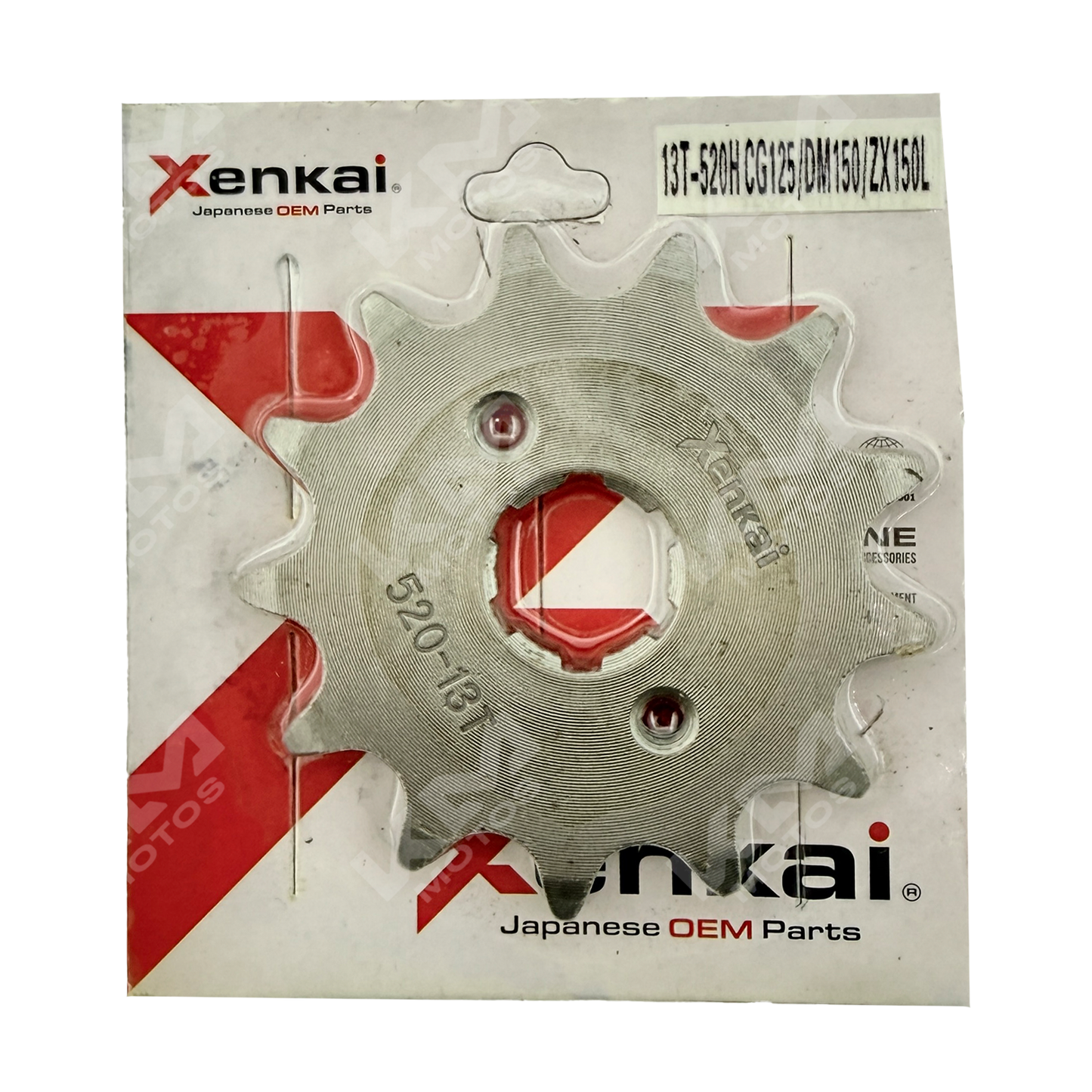 Piñón de 13 dientes XENKAI para CG125, DM150 y ZX150L, compatible con cadena 520H, imagen de pieza de motocicleta.