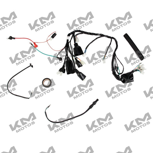 Arnés eléctrico principal FT150 Italika, sistema eléctrico original para motocicleta Italika, con componentes visibles en la imagen.