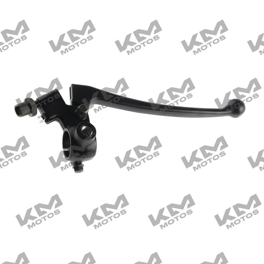 Conjunto de manecilla derecha para sistema de control Italika FT125TS y FT150S, pieza original F10030094, en color negro.
