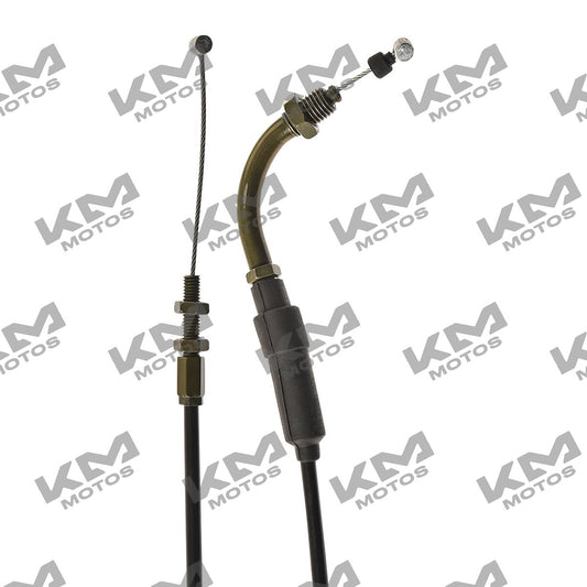 Cable de acelerador original Italika 250Z, sistema de control de color grafito, visible en la imagen.