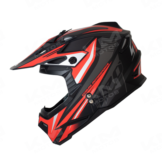 Casco Tipo Cross HRO Negro/Rojo AIRMAX HRO MX03 XL - KMMOTOSHN