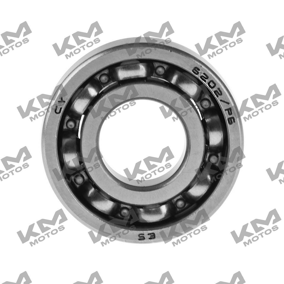 Balero radial de bolas ITALIKA 6202-RS para sistema de ruedas en motos FT150, FT125 y RC150, imagen en fondo blanco