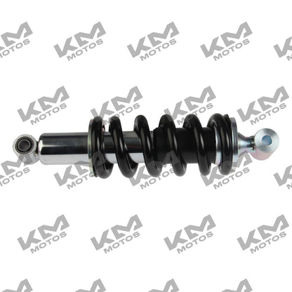 Amortiguador trasero negro ORIGINAL para DM150, componente de suspensión de motocicleta, visible en la imagen.