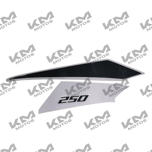 Etiqueta original para cubierta de tanque de la motocicleta Italika Der 250Z, modelo F13020479, accesorio de sistema.