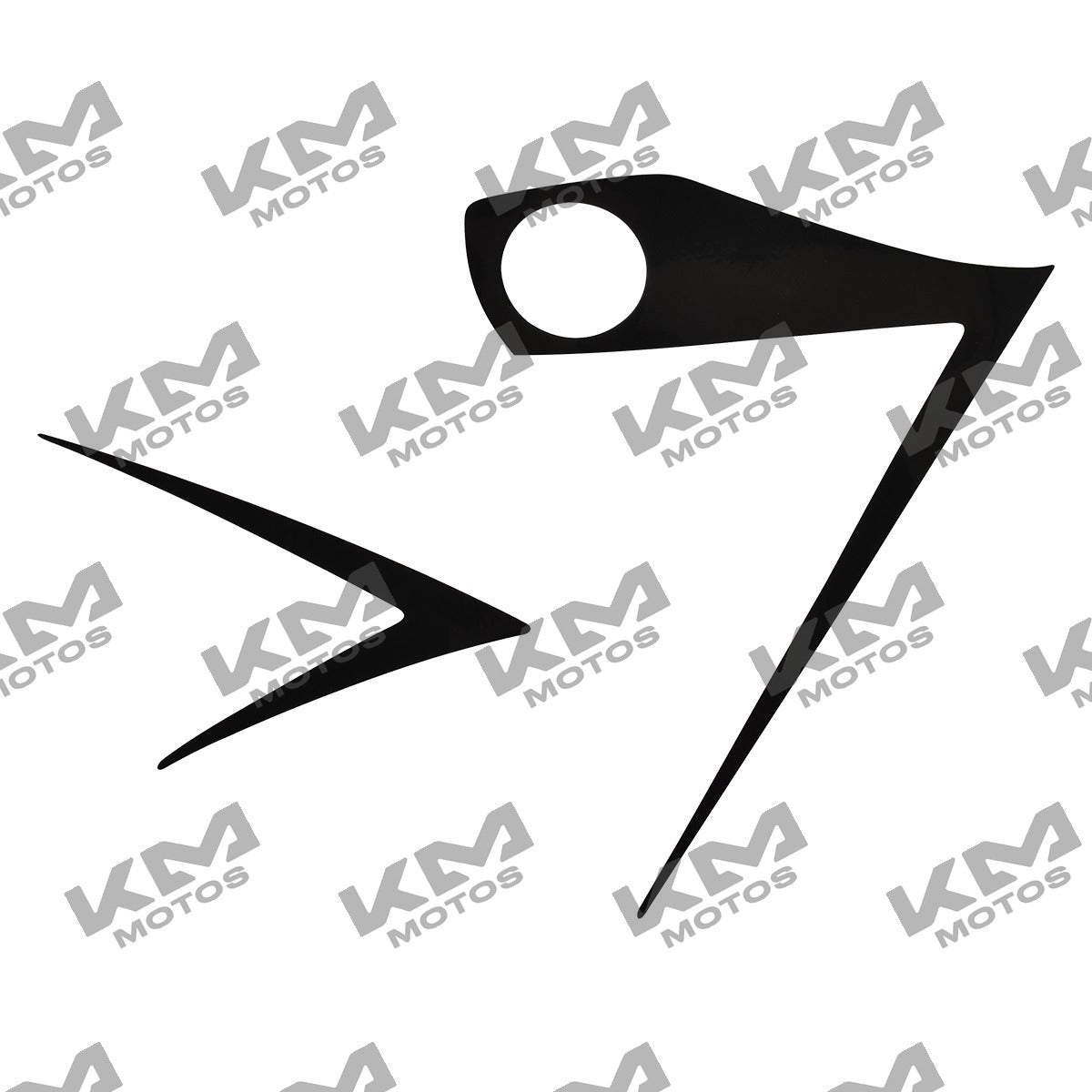 Etiqueta guardafango del negro 150z para Italika, sistema de accesorio para motocicleta, en color negro.