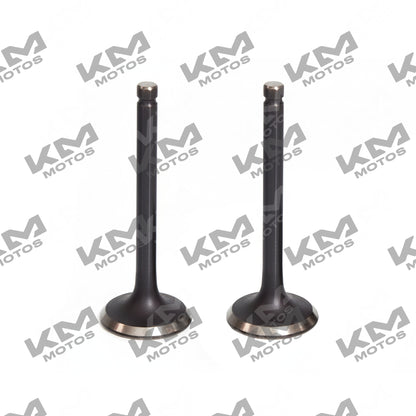 Válvula de admisión y escape original para motor CG200/TX200/DM200, tamaño 67mm y 198cc, en color metálico