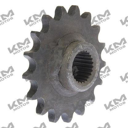 Piñón delantero 16T para ATV150-II con reversa, marca ORIGINAL, muestra los dientes y estructura metálica del engranaje.