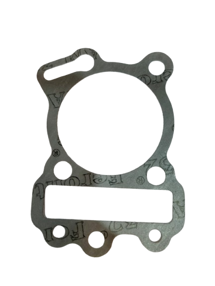 Empaque de cilindro para motos Pulsar 135, Platina, Boxer o Discover 150, marca KM Motos, en imagen.