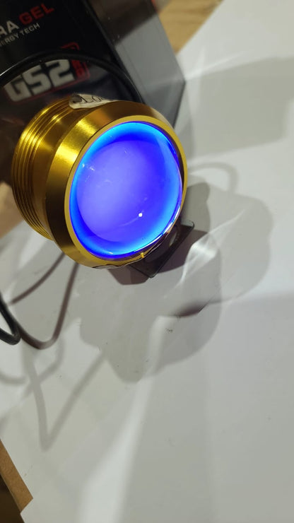 Luz LED ojo/lupa grande con flash de la marca KMMOTOSHN, muestra la lupa con luz brillante y estructura ergonómica.