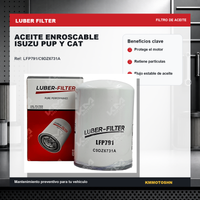 FILTRO DE ACEITE ENROSCABLE HEAVY DUTY CAT / FORD HD / ENCAVA (LFP791)