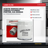 FILTRO DE ACEITE ENROSCABLE  VARIOS HYUNDAI PORTER, KIA BONGO