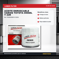 FILTRO DE ACEITE ENROSCABLE VARIOS TOYOTA DIESEL Y 22R
