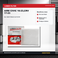 FILTRO DE AIRE DE CABINA CIVIC 16-23, CRV 17-23