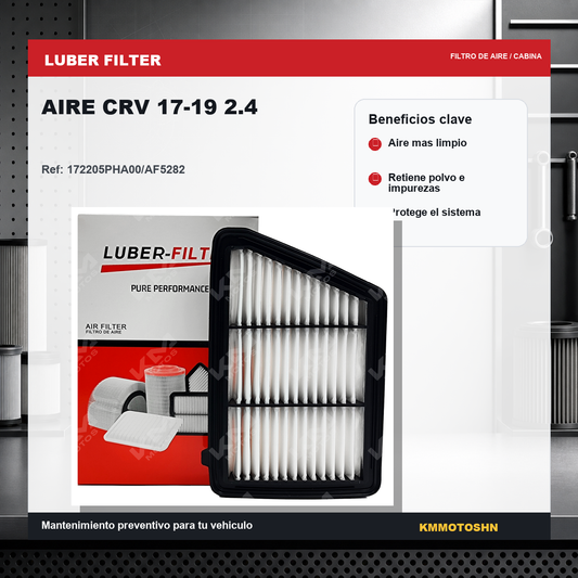 Filtro de aire KM Motos para Honda CRV 2017-2019 2.4, filtro de aire de alta calidad para protección del motor.