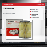 FILTRO DE AIRE TUBULAR HEAVY DUTY LAF5572 (CAMIONES DIÉSEL CLÁSICOS)