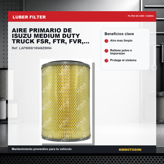 Filtro de aire primario para camiones Isuzu Medium Duty FSR, FTR, FVR, Forward de la marca KMMOTOSHN.