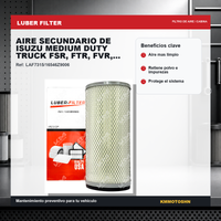 FILTRO DE AIRE SECUNDARIO DE ISUZU MEDIUM DUTY TRUCK FSR, FTR, FVR, FORWARD