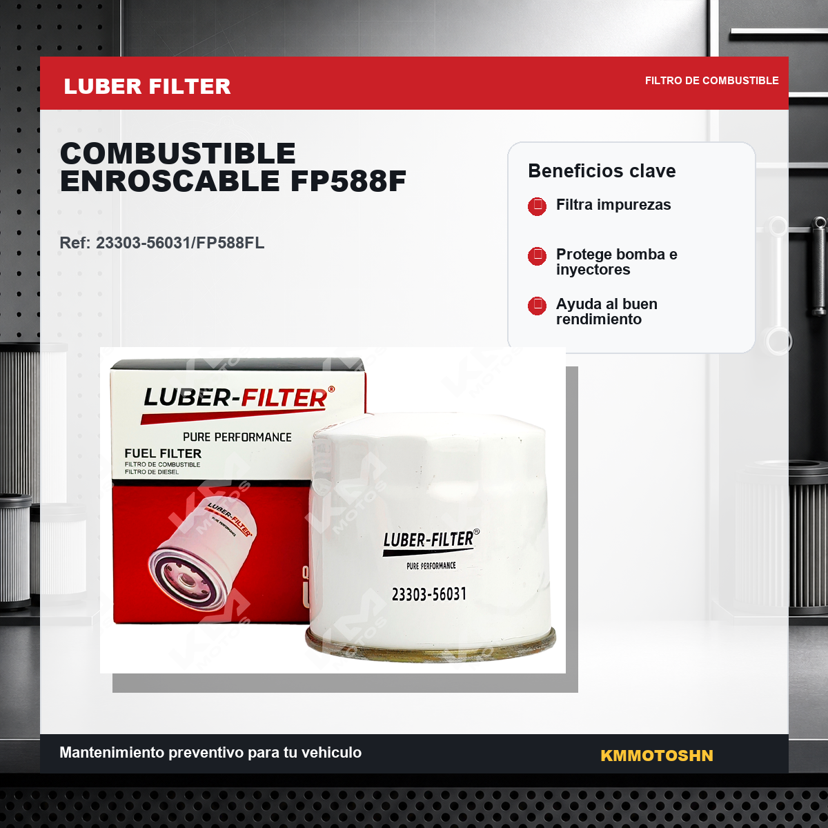 Filtro Luber Filter filtro de combustible enroscable fp588f