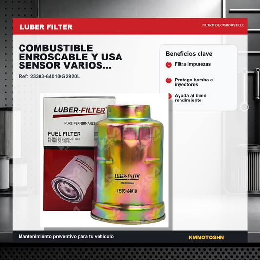 Filtro Luber Filter filtro de combustible enroscable y usa sensor varios toyota g2920