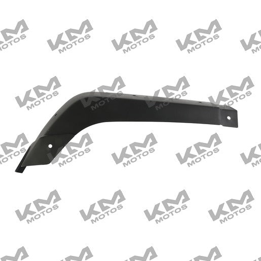 Cubierta lateral izquierda del guardafango trasero para ATV250 Italika, parte del sistema de chasis, en color negro.