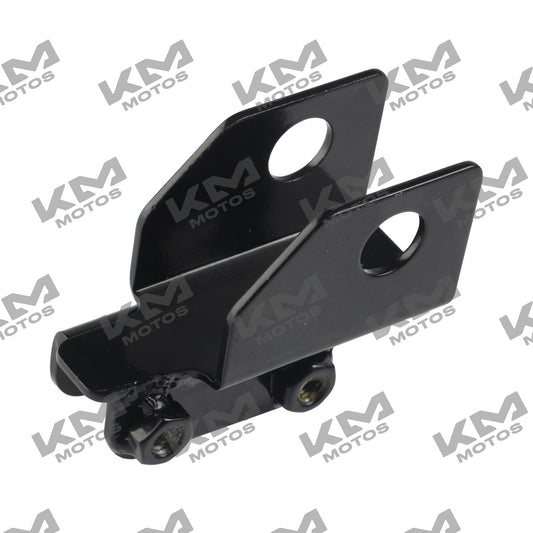 Soporte guardafango trasero derecho para motos Italika 200Z, 150Z y 125Z, sistema de chasis original en color gris.