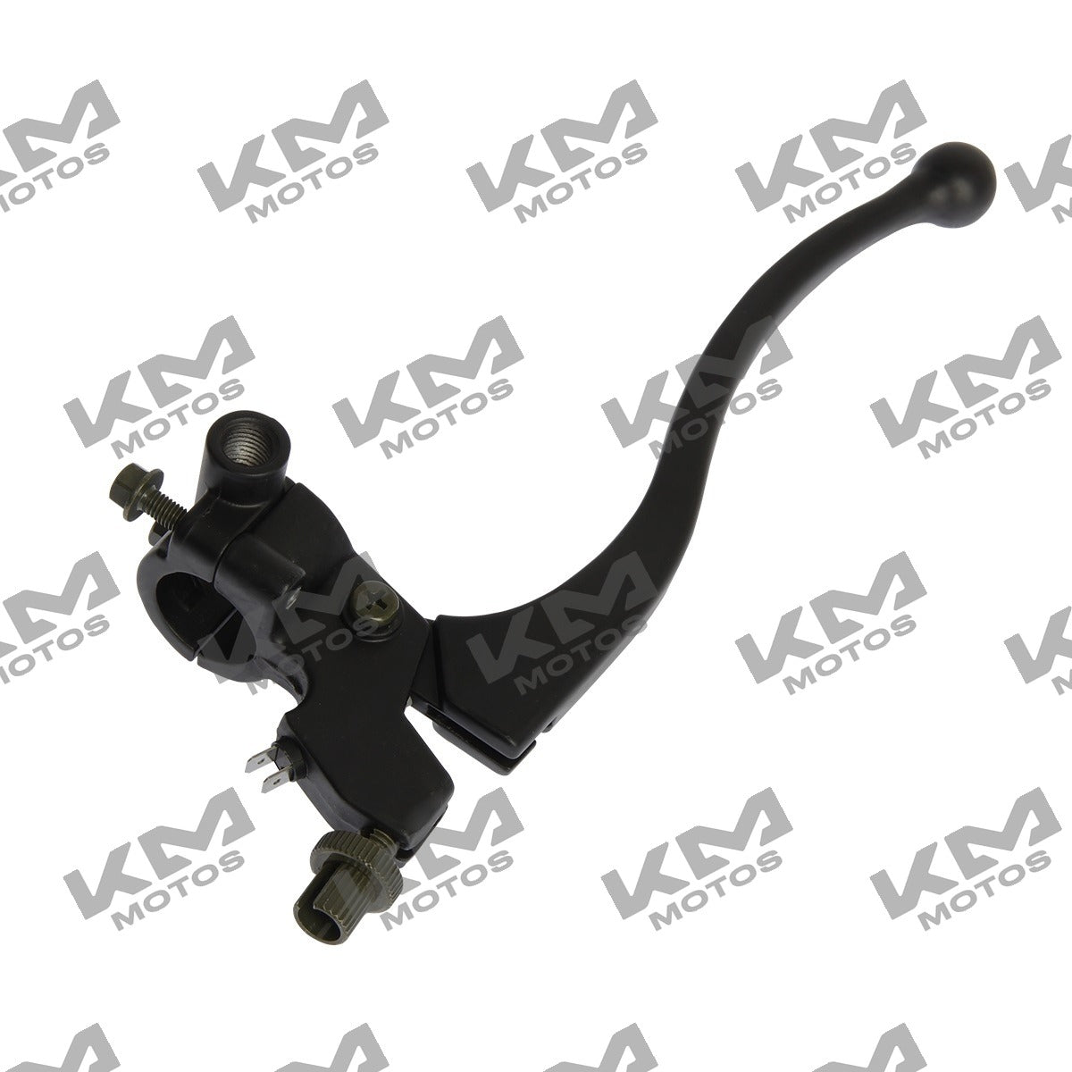 Conjunto de manecilla izquierda para sistema de control DM150 Italika, pieza original F10030070, en color negro.