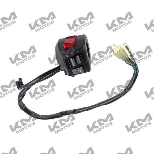 Conjunto de mando derecho para sistema eléctrico Italika Fiera 150 DT150 Sport II, componente original, visible en la imagen.