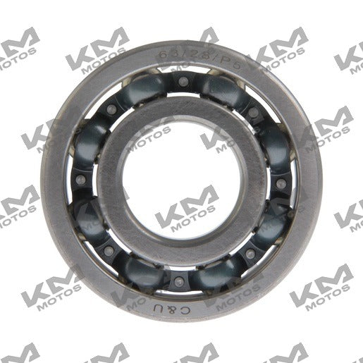Balero radial de bolas 63/28/p5 para sistema de ruedas Italika ZDM200, imagen de pieza de repuesto original.