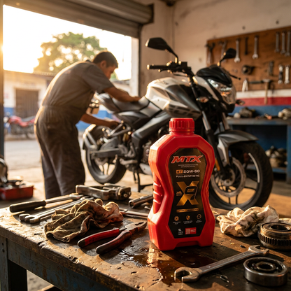 Aceite de motor sintético MTX 20W-50, 1 litro, compatible con API SN y JASO MA2, para motores de alto rendimiento