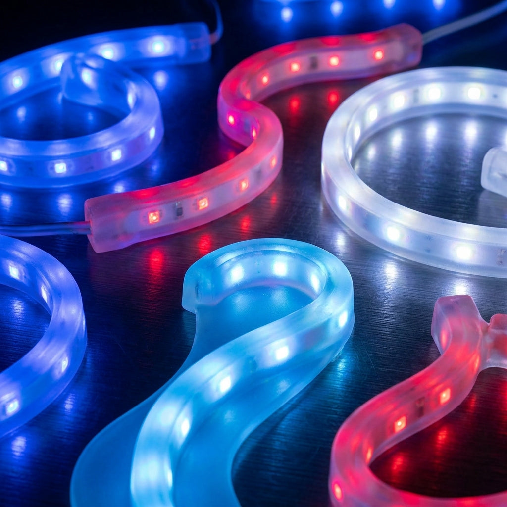 Módulo de gel de un punto largo KMMOTOSHN, componente para sistemas de iluminación o señalización, en color transparente.