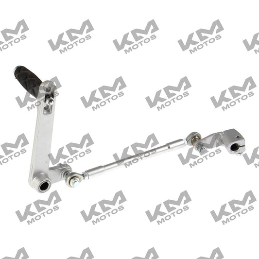 Pedal de cambios original Italika VORT-X 200, sistema de chasis en buen estado, en la imagen.