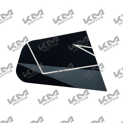 Etiqueta cubierta de faro izquierdo para Italika 250Z, accesorio original F13020476, en color y diseño visible en la imagen.