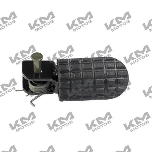 Conjunto posapié delantero derecho para motocicleta Italika DM200, DM150 o DM250, sistema de chasis original F11010182.