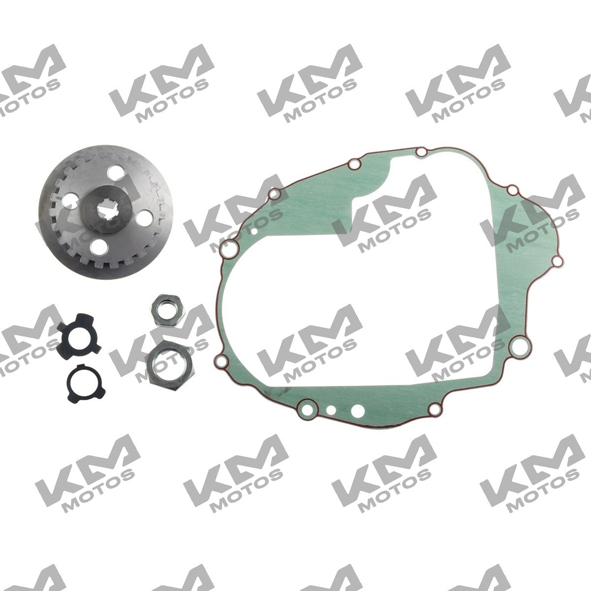Componente central de clutch ATV250 Italika con reversa, sistema de motor original E13020129, parte esencial del motor.