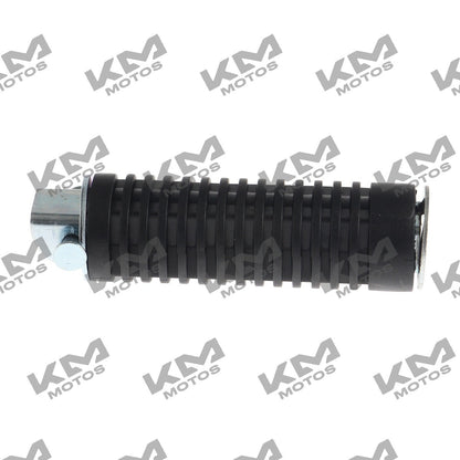 Base de estribo trasero derecho original para FT125 y modelos SPORT, clasica y NEW SPORT, en acabado metálico.