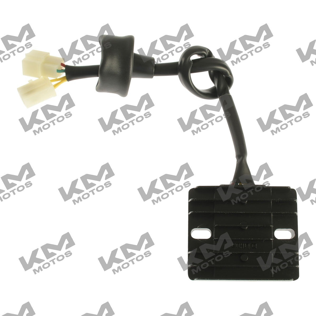Rectificador/regulador 250z Italika, sistema eléctrico original, con componentes visibles y marca Italika en la imagen.