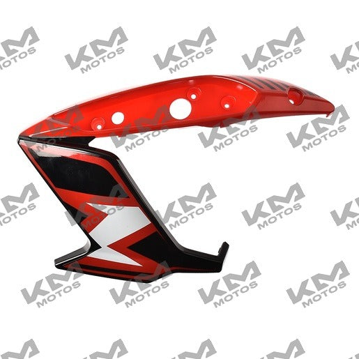 Cubierta de tanque izquierda en negro y rojo para Italika 125z, sistema de chasis original F13012042.
