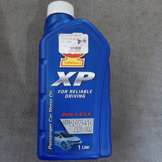 ACEITE TOP ONE XP 20W50 (1/4 Qts.) GASOLINA 12311