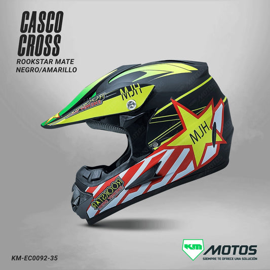 CASCO CROSS ROCKSTAR NEGRO/MULTICOLOR