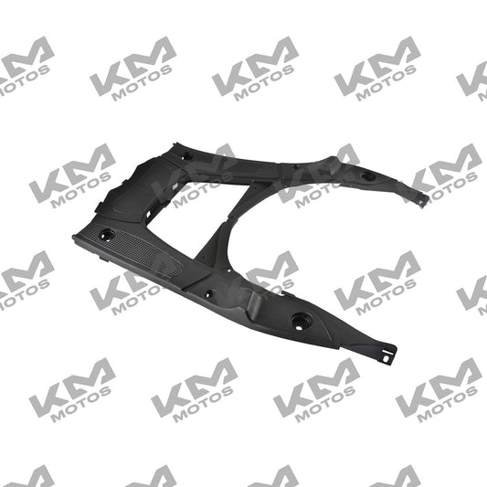 Sistema de chasis Italika D125 original, estructura de plataforma para motocicleta, en color negro con componentes visibles