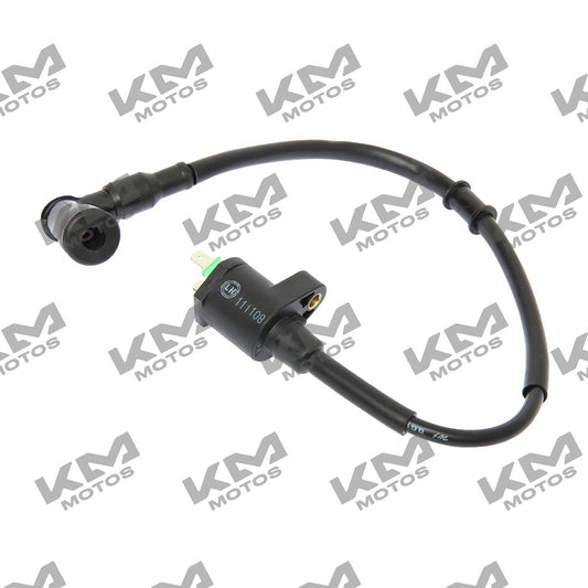 Bobina de ignición original Italika RC150 150Z 170Z, sistema eléctrico, vista de la bobina en estado nuevo y bien instalada