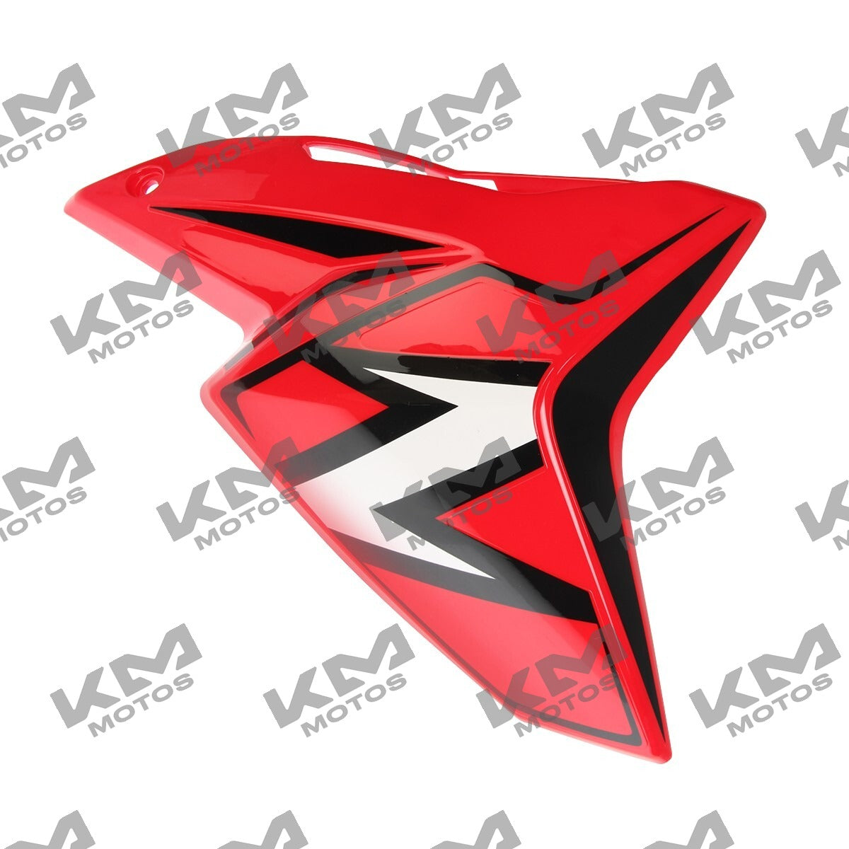 Cubierta de tanque para sistema de chasis Italika 125Z en rojo y blanco, modelo original F13011331, vista lateral y detalles.