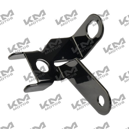 Soporte de la rueda izquierda para motocicleta Italika ZDM200, parte original F01030127, en color negro.