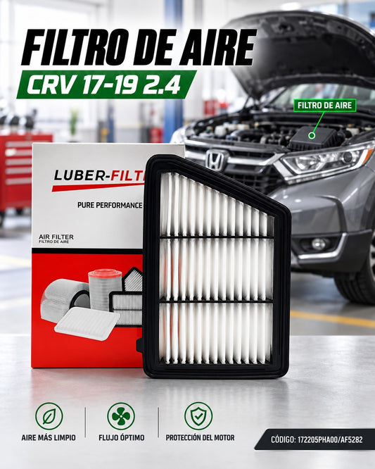 Filtro de aire KM Motos para Honda CRV 2017-2019 2.4, componente de repuesto para mejorar el rendimiento del motor