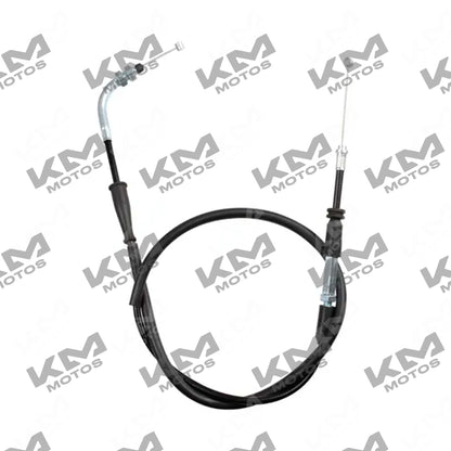 Cable de acelerador para ATV150 de la marca KMMOTOSHN, muestra el cable de control con funda y conexiones en la imagen.