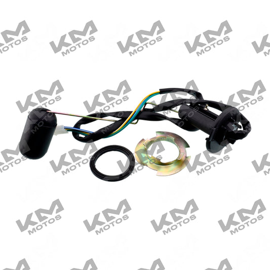 Sensor de combustible DS150 verde de marca original, muestra el sensor en un entorno técnico.